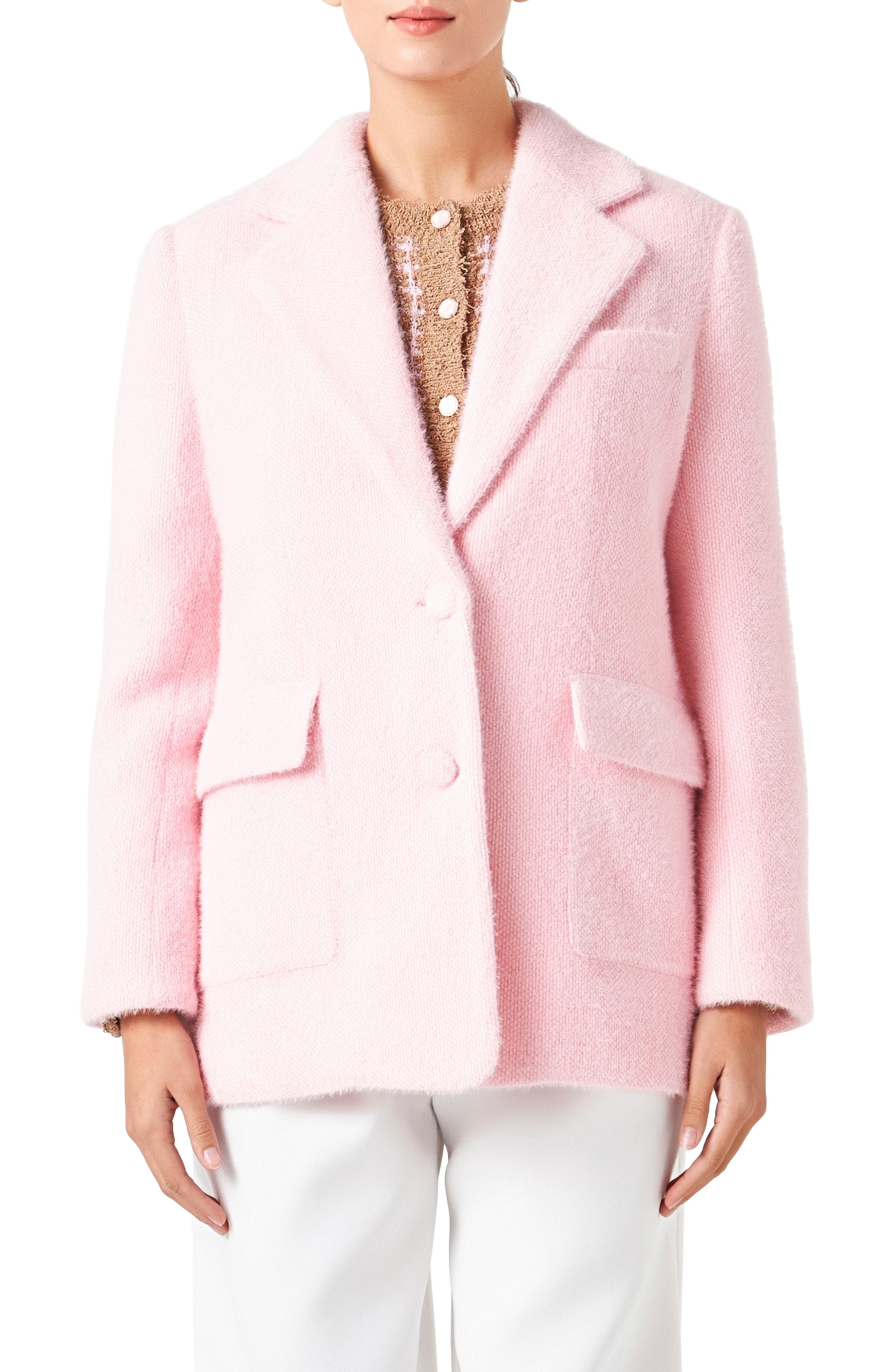 Textured Single Breasted Blazer - image 3