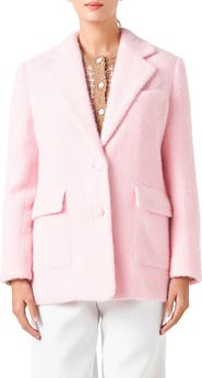 Endless Rose Textured Single Breasted Blazer