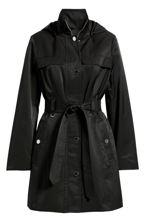 Belted Cotton Blend Coat