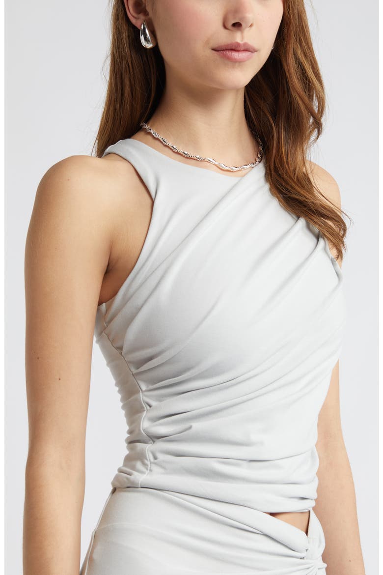 Side Ruched Tank, Alternate, color, GREY GLACIER