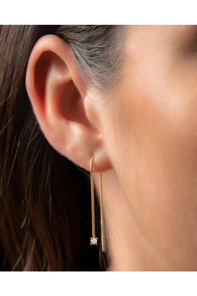 Connection Chain Threader Earrings Diamond, Alternate, color, Diamond