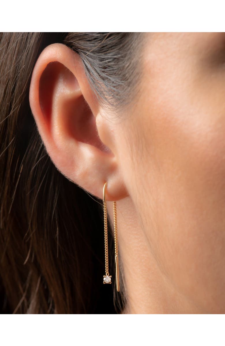 Eloise Jewelry Connection Chain Threader Earrings Diamond, Alternate, color, Diamond