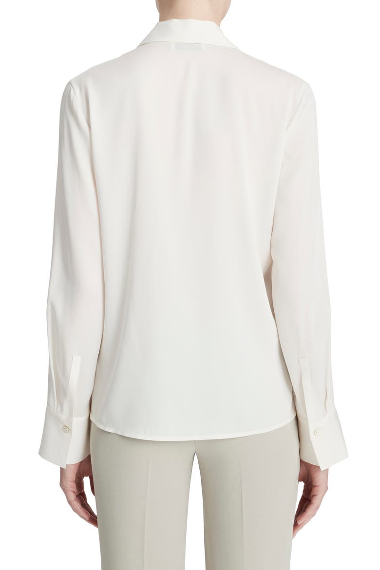 Silk Blend Polo Shirt, Alternate, color, OFF WHITE