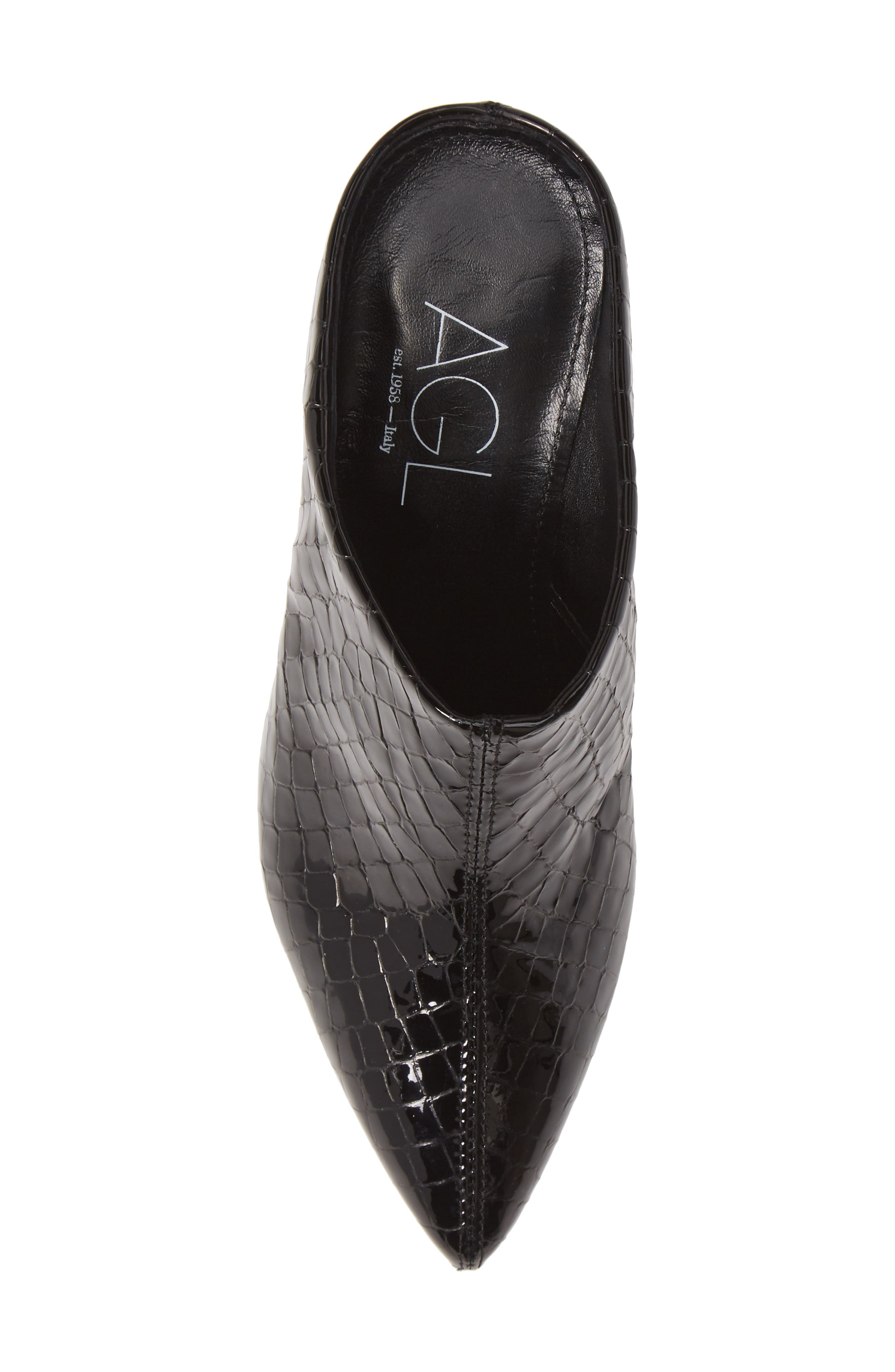 Pointy Toe Mule, Alternate, color, BLACK CROCO