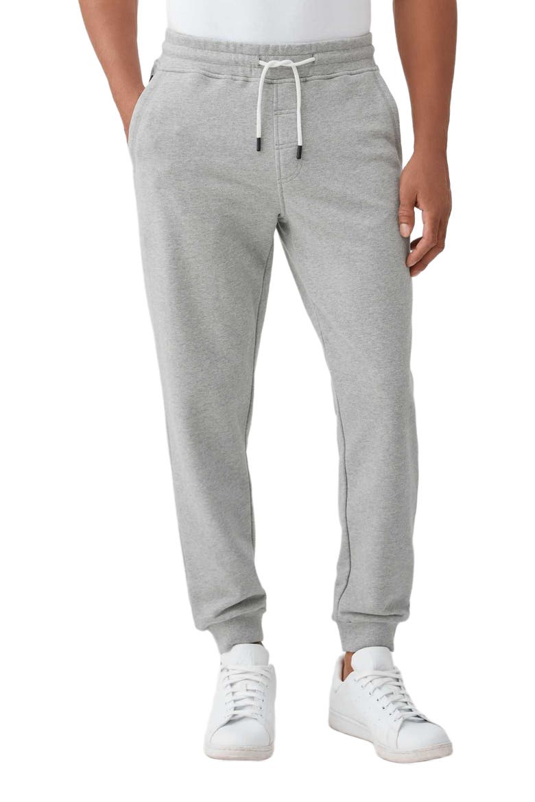 Dune Drawstring Terry Jogger, Alternate, color, Heather Grey