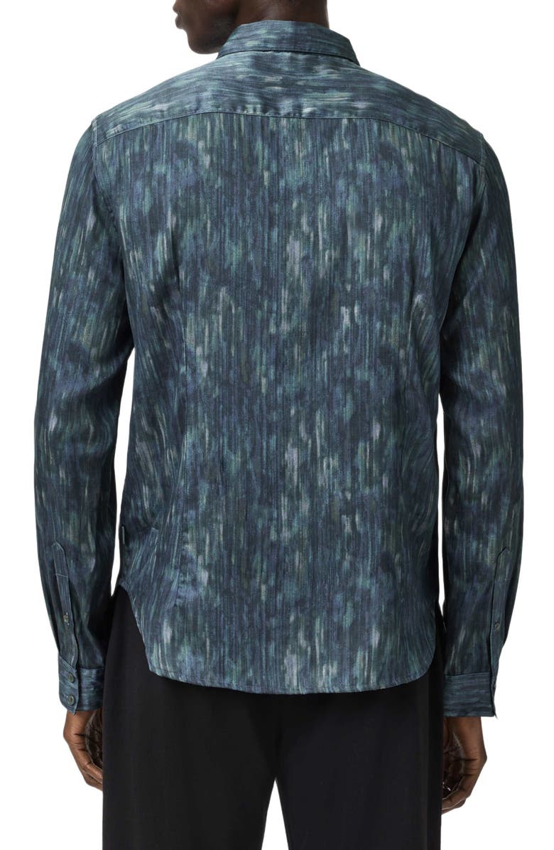 John Varvatos Ross Slim Fit Button-Up Shirt, Alternate, color, Navy