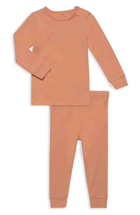Autumn Coral Long Sleeves Pajamas (Baby)