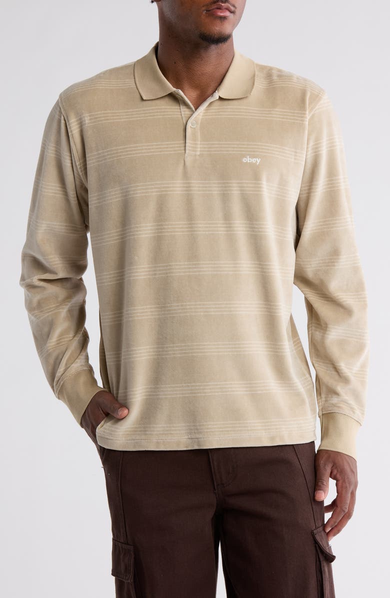 Obey Demand Stripe Polo, Main, color,