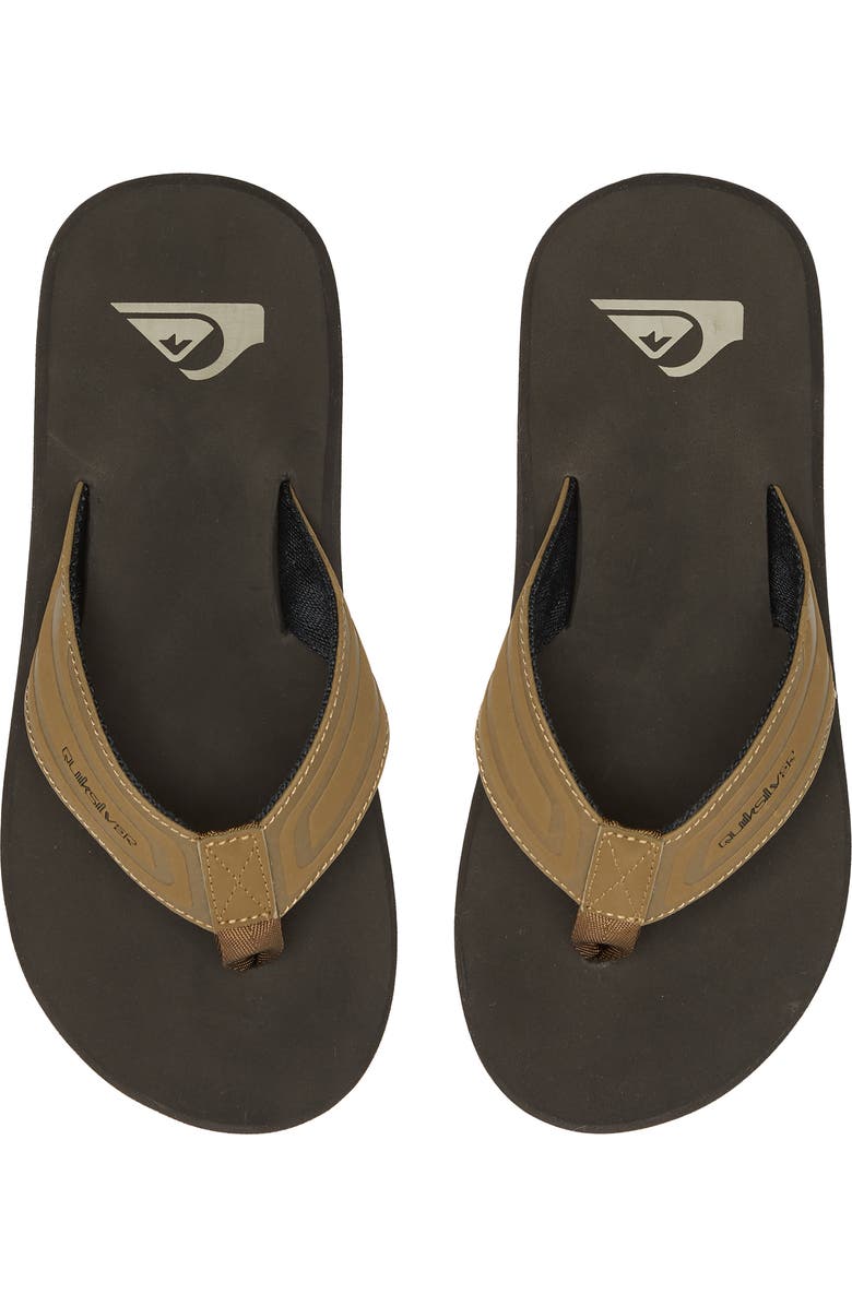 Quiksilver Monkey Wrench Flip Flop, Alternate, color, Tan
