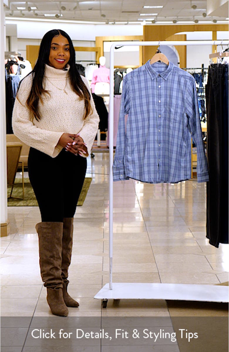 Carysfort Plaid Performance Button-Up Shirt, sales video thumbnail