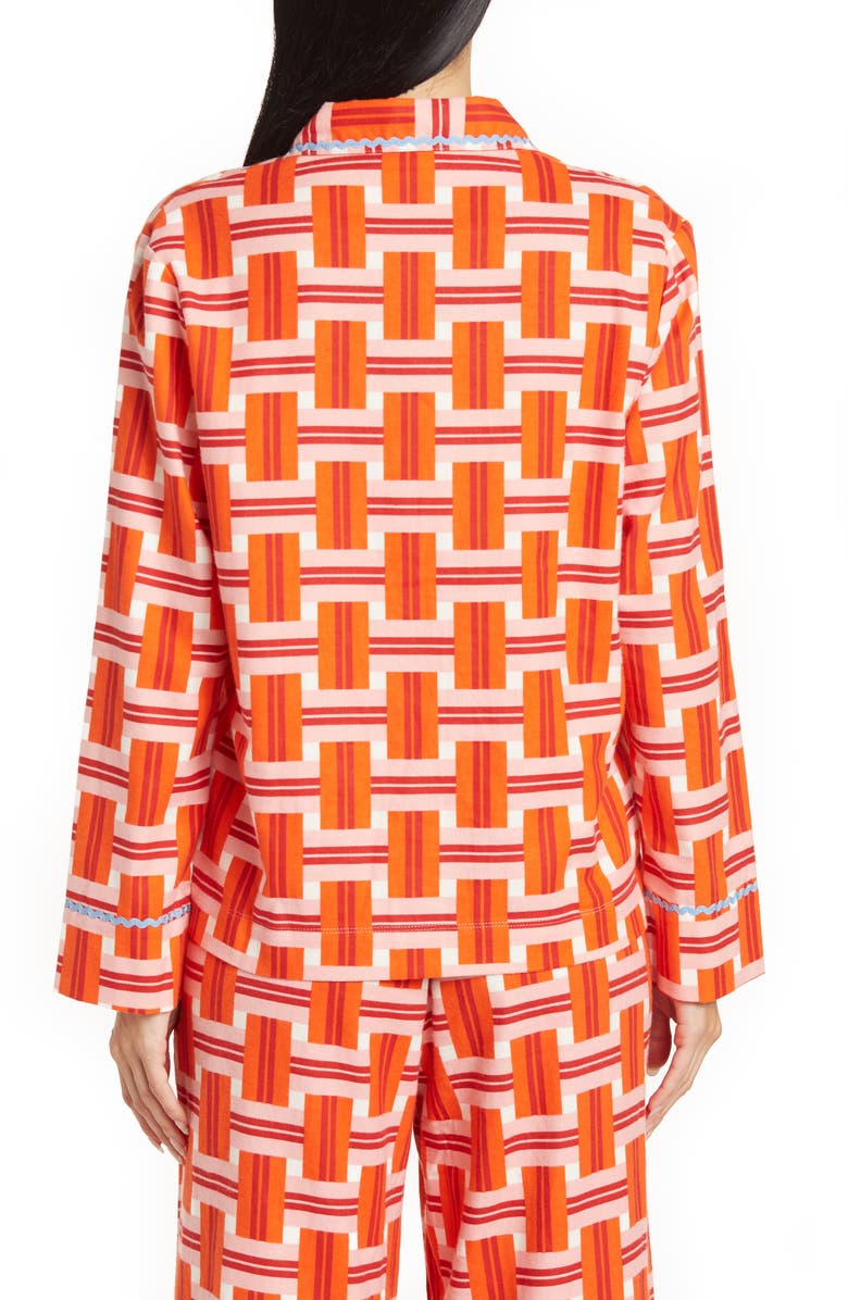 ban.do Basketweave Plaid Print Cotton Pajama Top, Alternate, color,