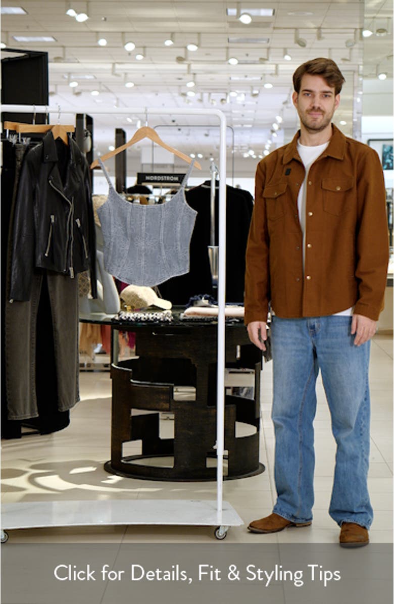 Embroidered Denim Corset, sales video thumbnail