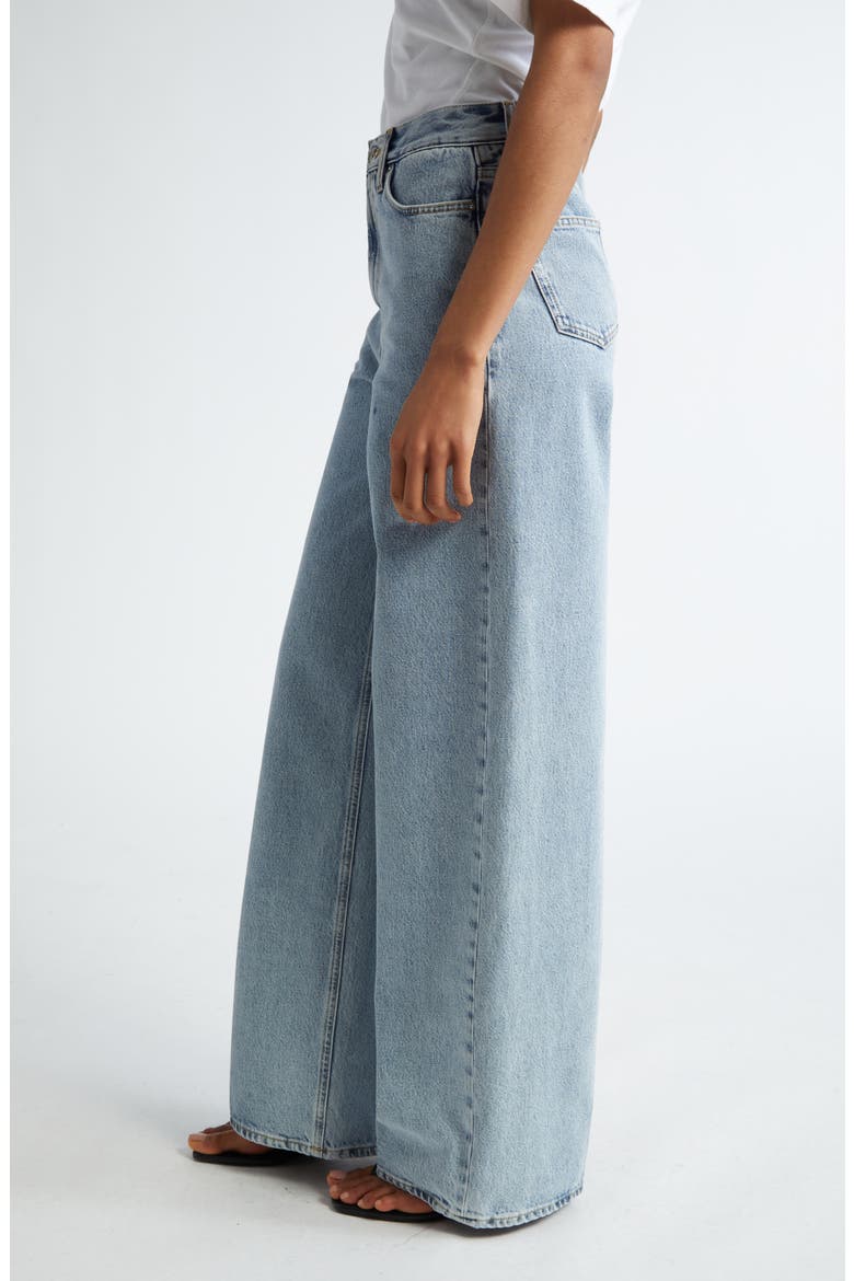 Wide Leg Organic Cotton Jeans, Alternate, color, COOL BLUE