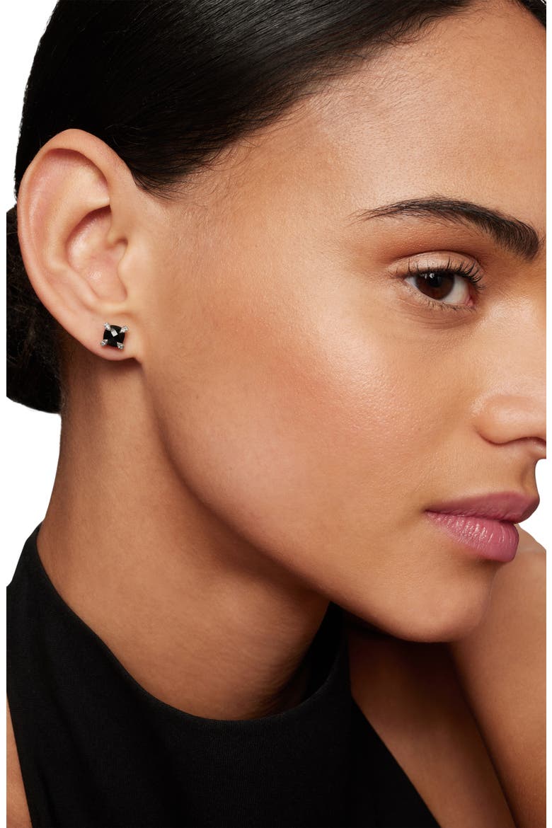 Chatelaine® Stud Earrings, 6mm, Alternate, color, BLACK ONYX