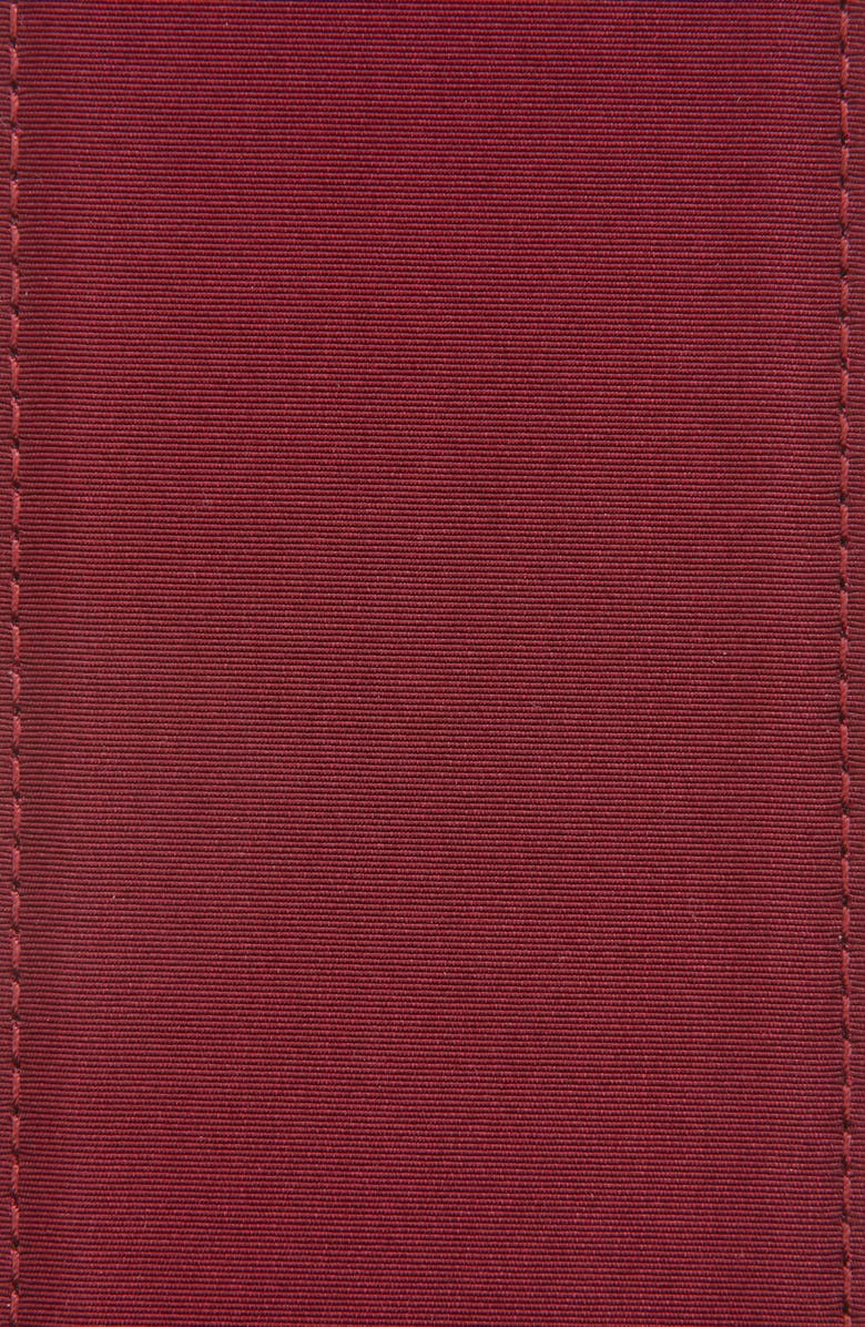 Carolina Herrera Icon Silk Faille & Leather Belt, Alternate, color, Rioja