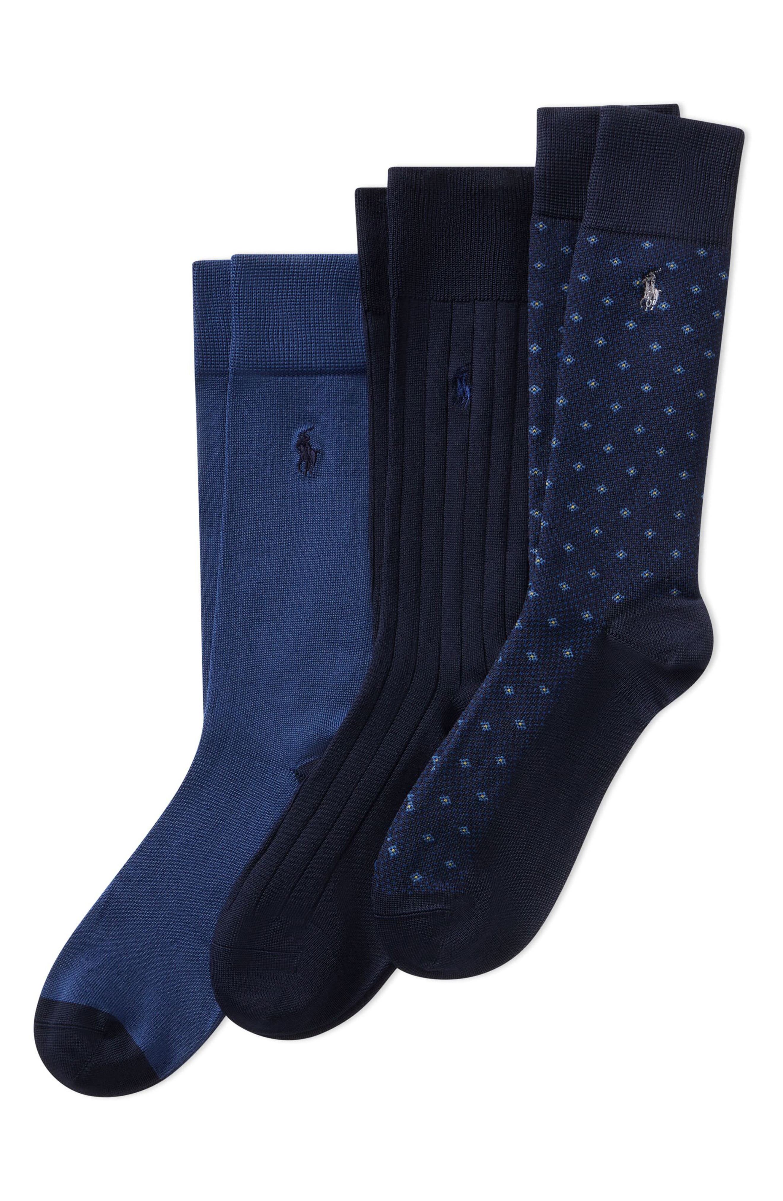 ralph lauren dress socks Polo Ralph Lauren Men's Diamond Dot Dress Socks, 3 Pack