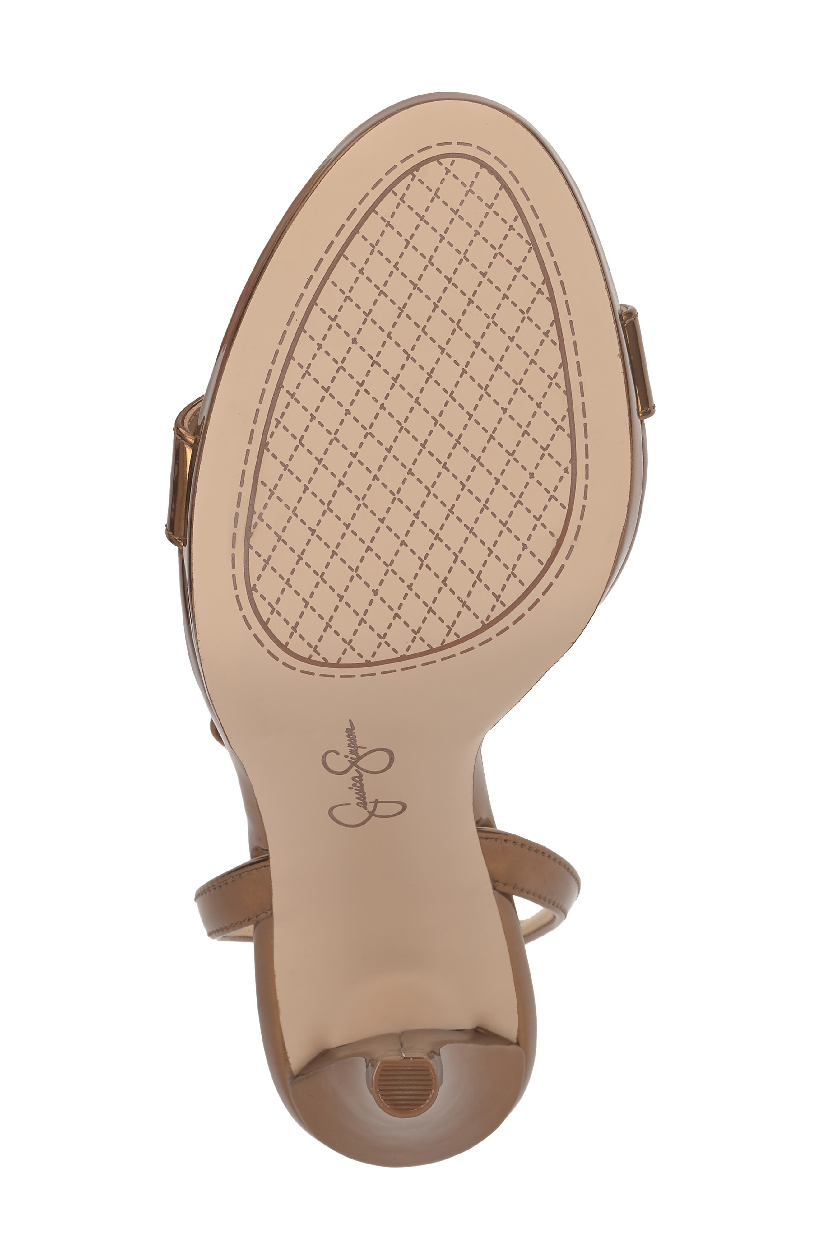Jessica Simpson Divra Ankle Strap Stiletto Sandal, Alternate, color, Bronze