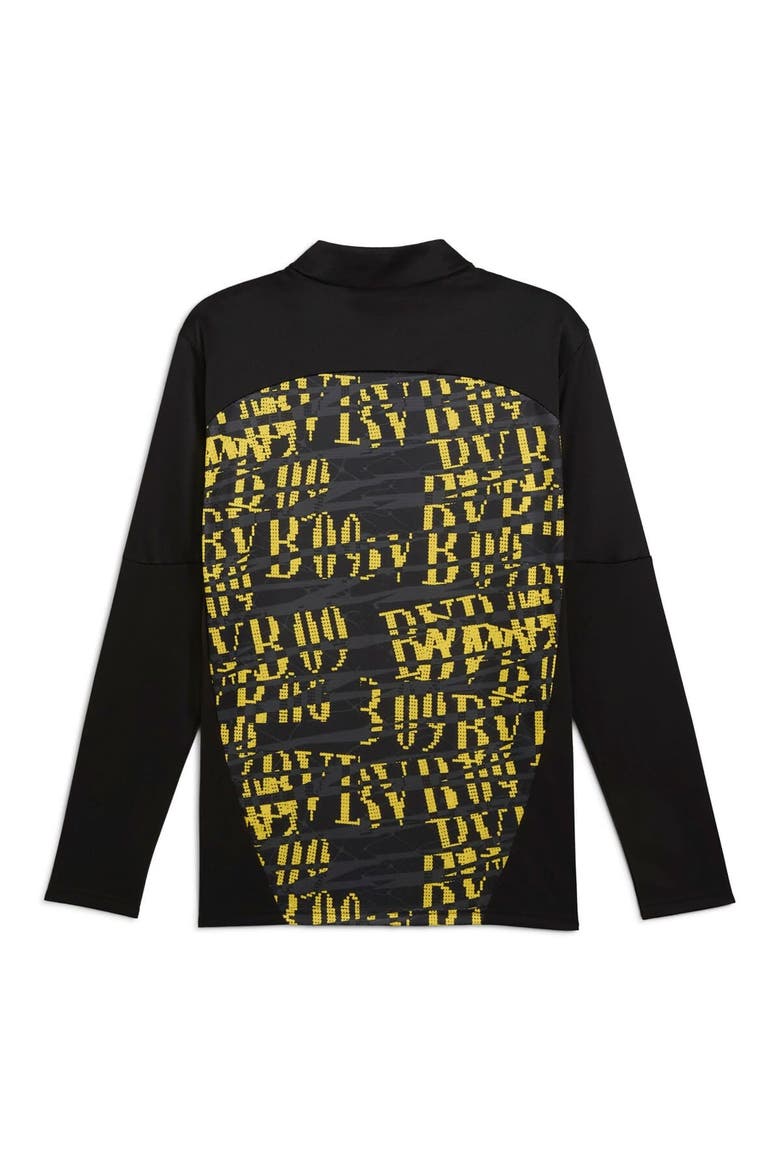 Men's Puma  Black Borussia Dortmund 2024/25 Pre-Match Quarter-Zip Top, Alternate, color, Black