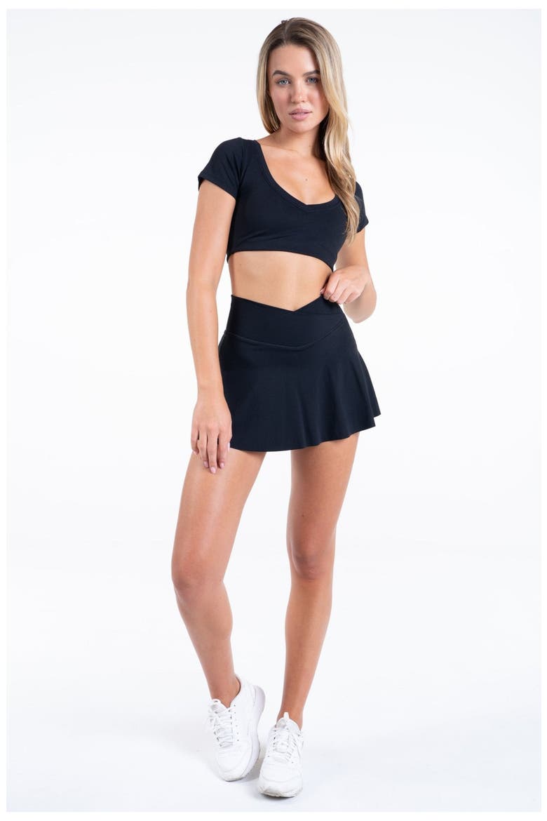 Cloud II V Cropped Tee, Alternate, color, Midnight