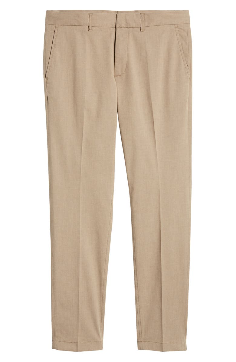 Nordstrom Slim Fit CoolMax<sup>®</sup> Flat Front Performance Chinos, Alternate, color, Tan Desert Heather