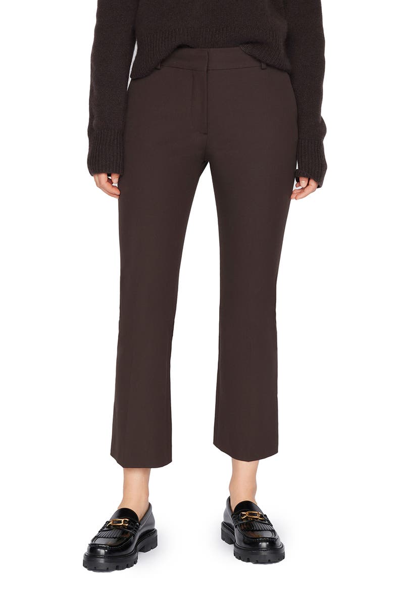 Le Crop Mini Bootcut Trousers, Main, color, AMERICANO