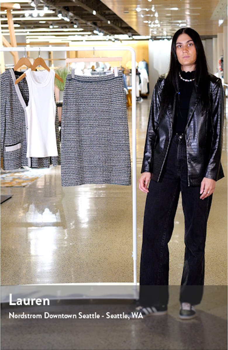 Tweed Knit Midi Pencil Skirt, sales video thumbnail