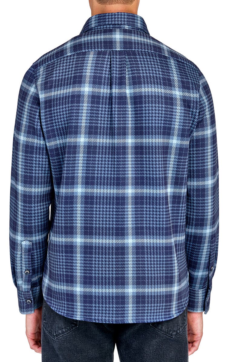 CONSTRUCT Plaid Shirt Jacket, Alternate, color, Navy/Green