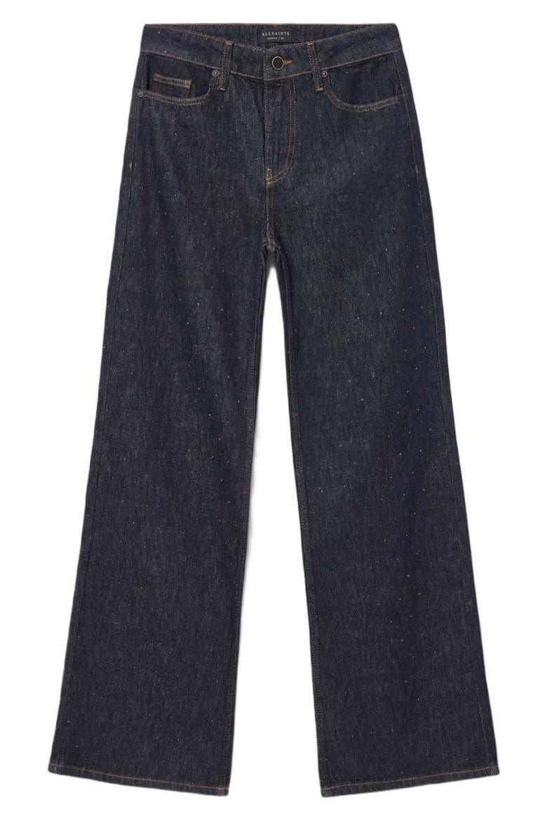 Ember Sparkle Wide Leg Jeans, Alternate, color, RAW INDIGO BLUE