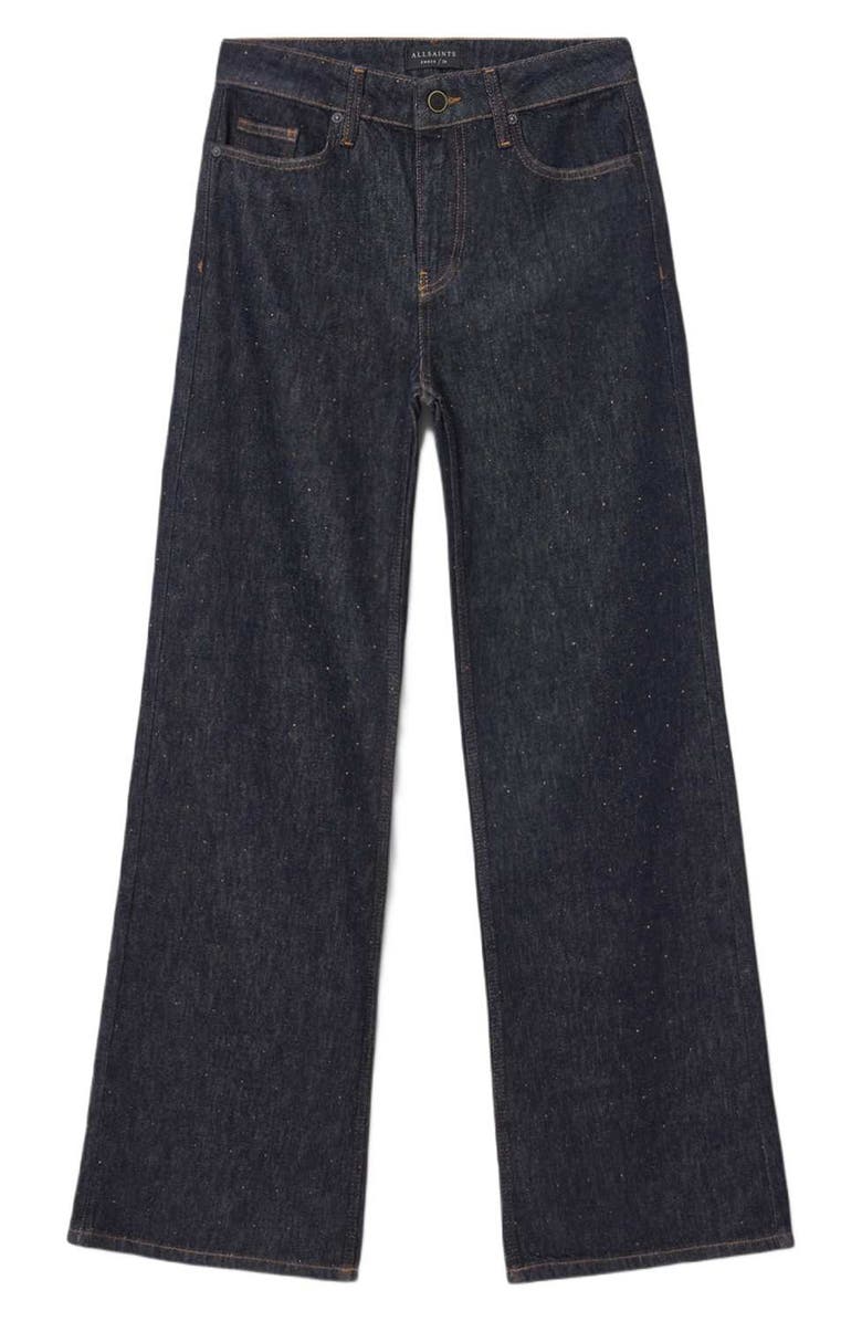 AllSaints Ember Sparkle Wide Leg Jeans, Alternate, color, Raw Indigo Blue