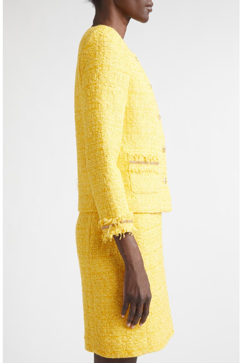 Frosted Sunshine Tweed Jacket, Alternate, color, SUNSHINE YELLOW