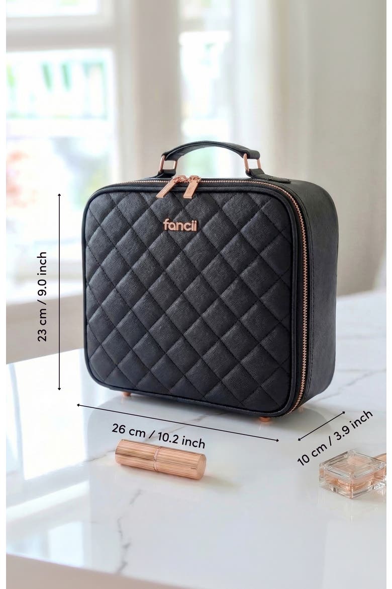 Madison Makeup Case | Black, Alternate, color, Black