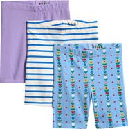 Mini Boden Kids' Assorted 3-Pack Stretch Cotton Blend Bicycle Shorts