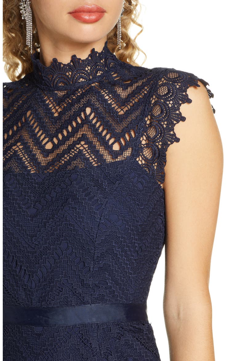Imogen Lace Cocktail Dress, Alternate, color, NAVY