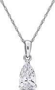 Julianna B. Lab-Grown Diamond Solitaire Pear Necklace 10k