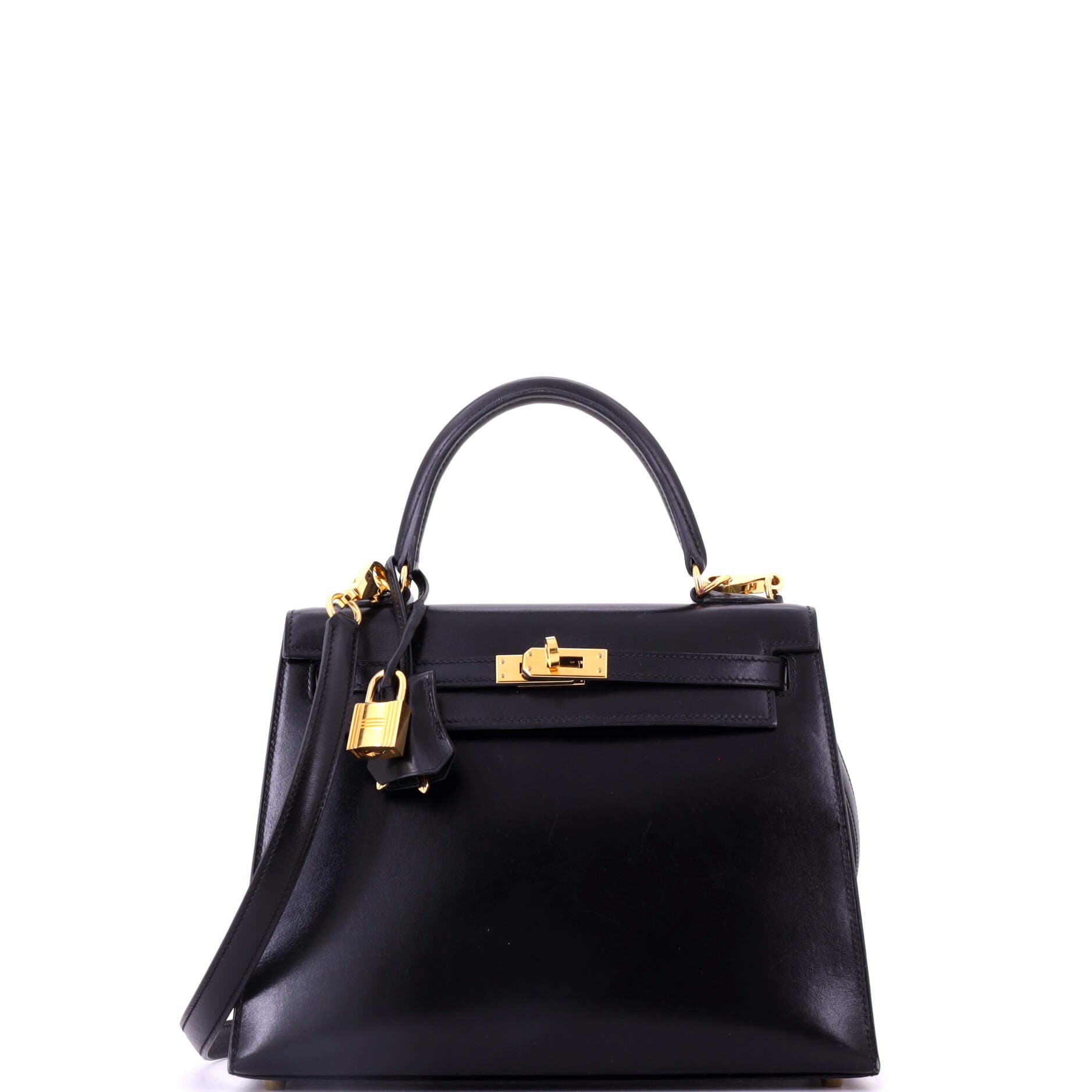 81034712 Kelly Handbag Black Tadelakt with Gold Hardware 25, Main, color, 
