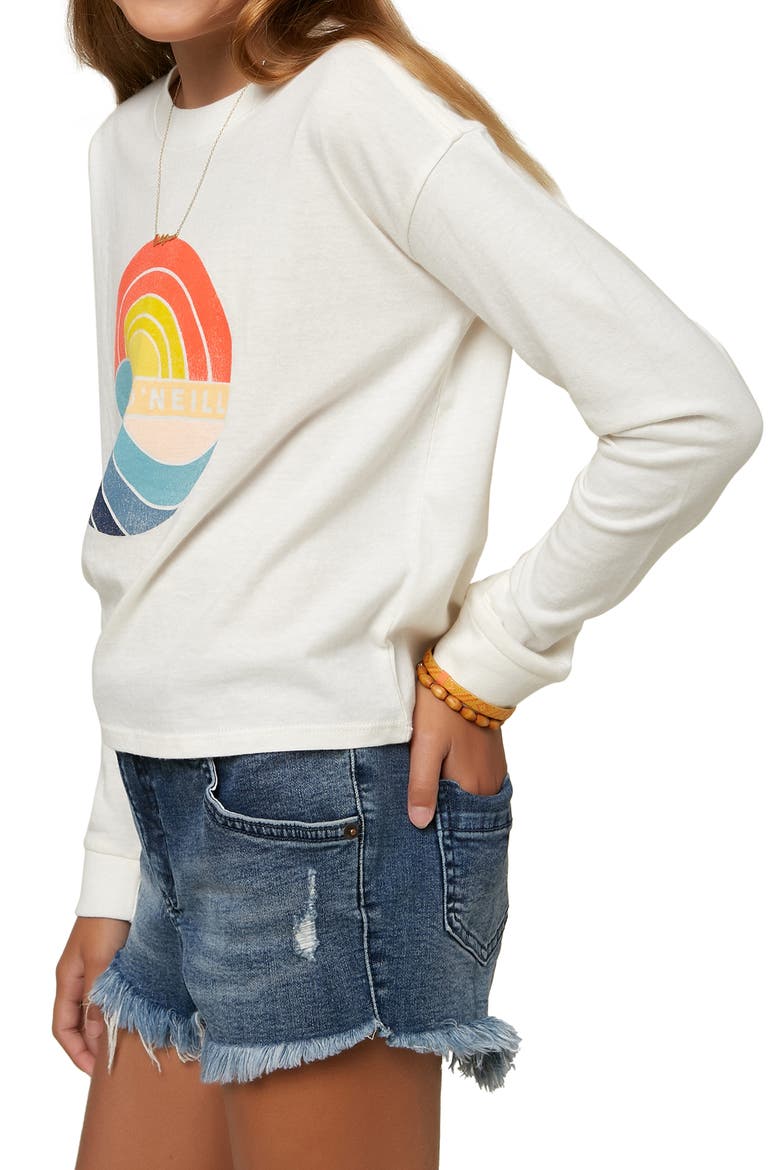 Kids' 1974 Long Sleeve Cotton Graphic Logo Tee, Alternate, color, NAKED