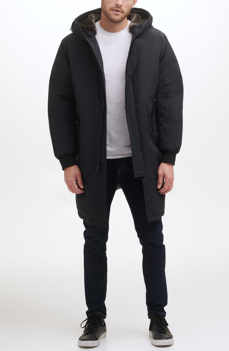 Cole Haan Tech Down Parka with Faux Fur Trim, Alternate, color, 