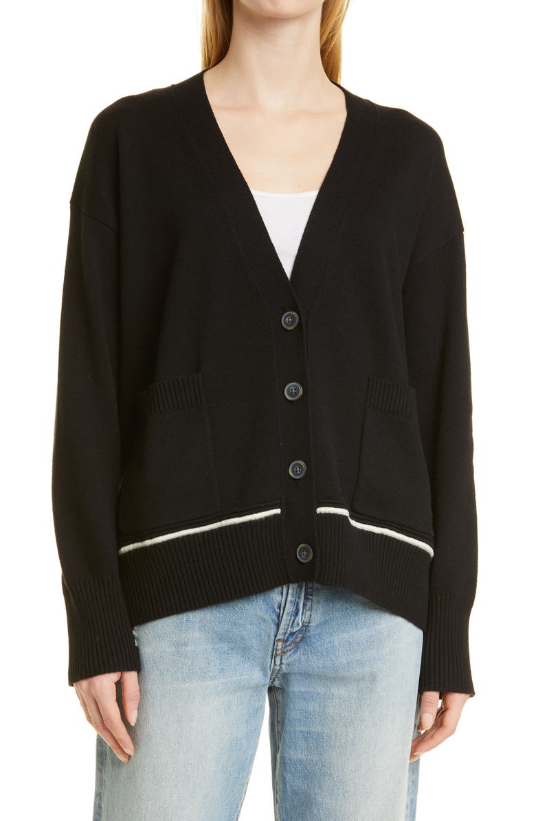 Nordstrom Signature V-Neck Cashmere & Cotton Cardigan, Main, color,