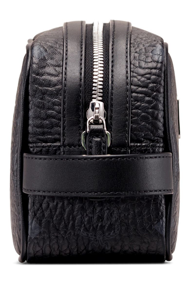 Visetos Coated Canvas Wash Bag, Alternate, color, BLACK