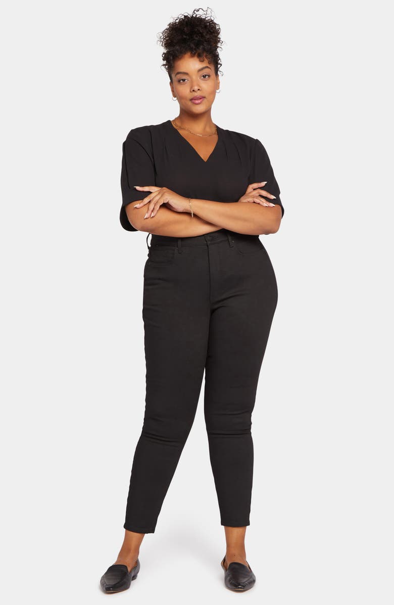 NYDJ Ami High Waist Skinny Jeans, Alternate, color, Black Rinse