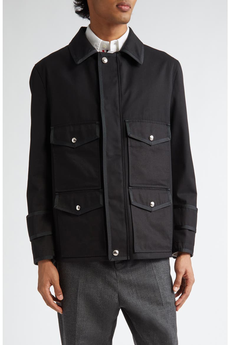 Utility Field Jacket, Main, color, BLACK