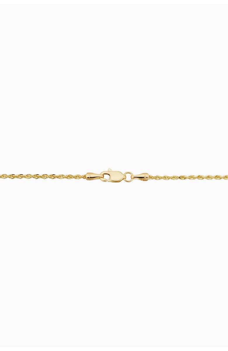 Oradina 10K Gold Roman Rope Anklet, Alternate, color, Yellow Gold