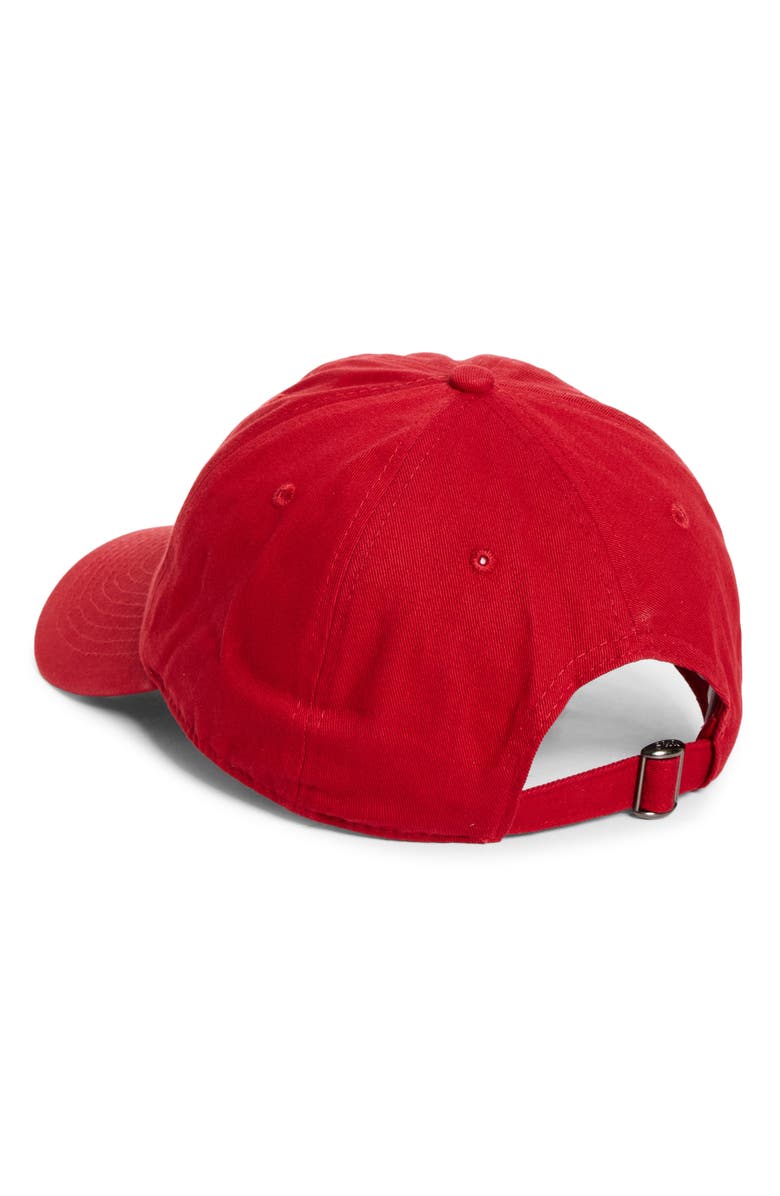 Sporty & Rich Nautical Embroidered Baseball Cap, Alternate, color, Ruby