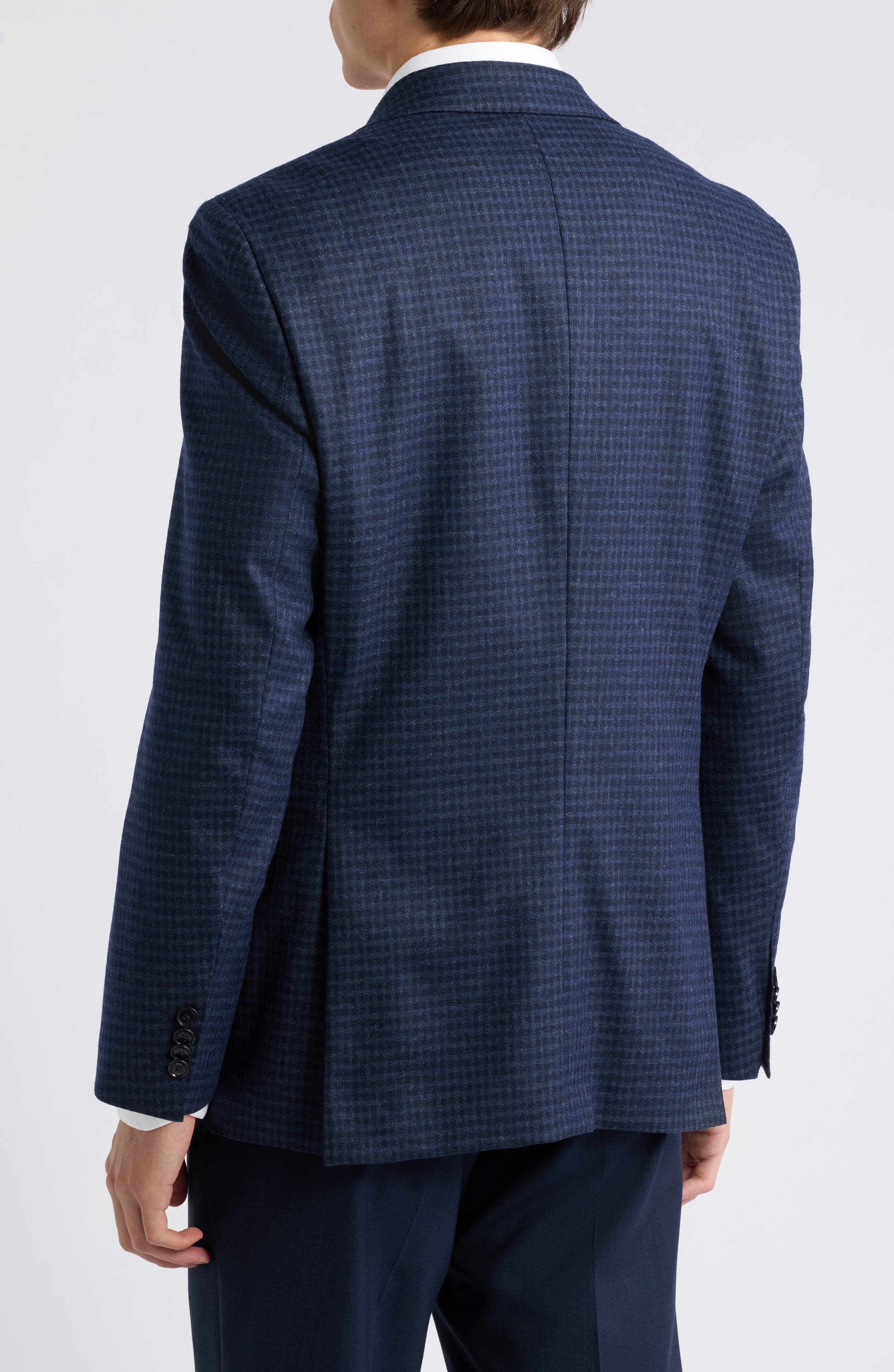 BOSS H-Hutson Blue Check Wool Blend Suit Jacket (Men) | Nordstrom