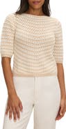 NIC+ZOE Stripe Pointelle Knit Sweater