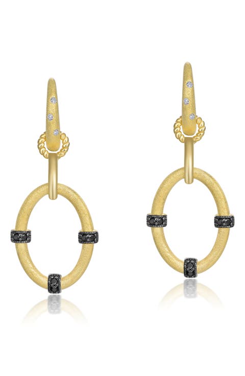 Open Oval Drop Earrings