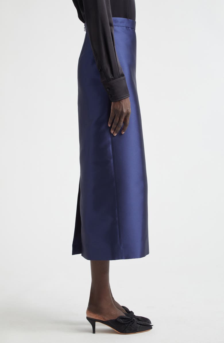 Erdem Tulip Embellished Mikado Pencil Skirt, Alternate, color, Beetle