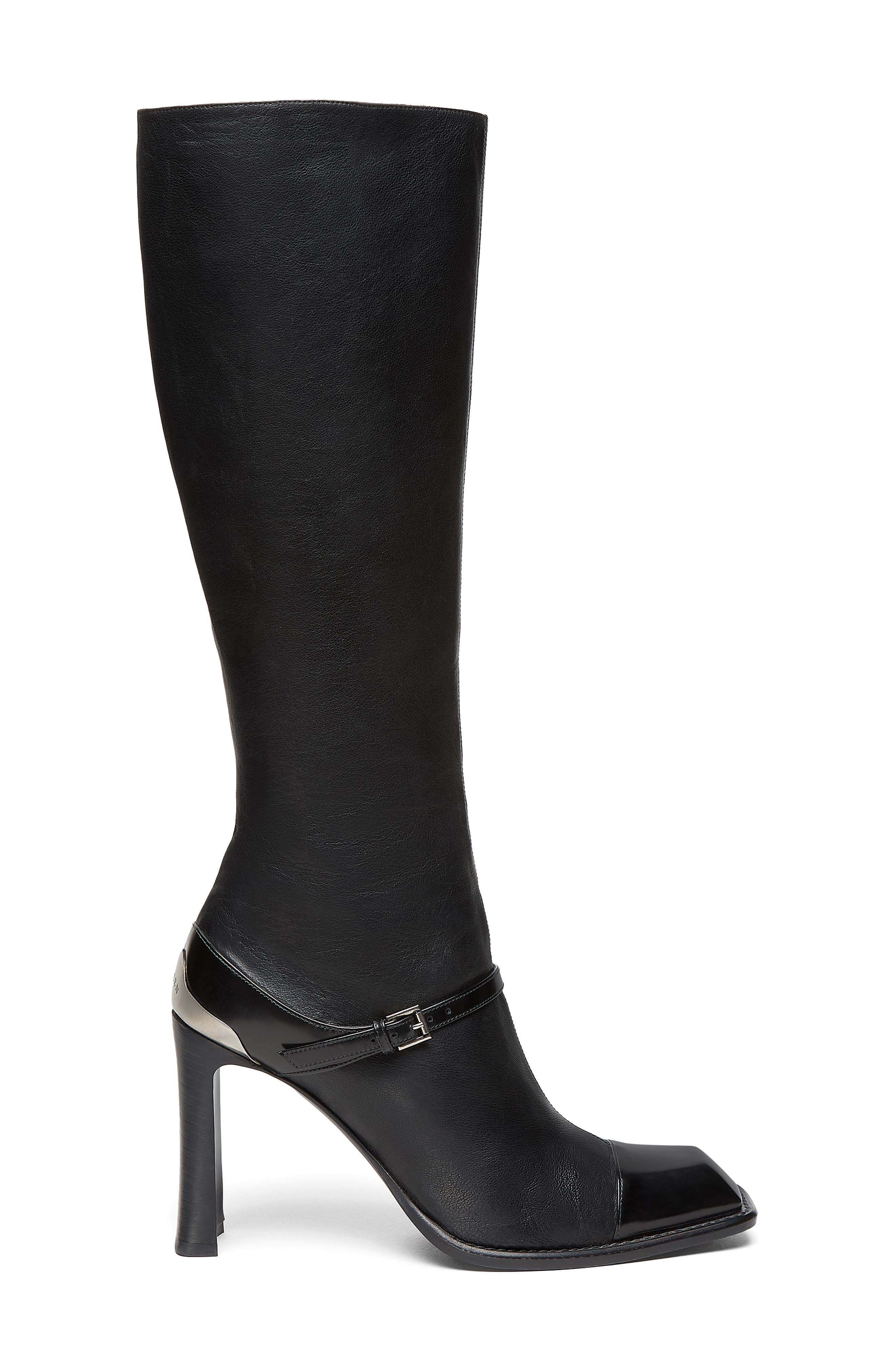 Niko Leather Knee High Boot, Alternate, color, BLACK