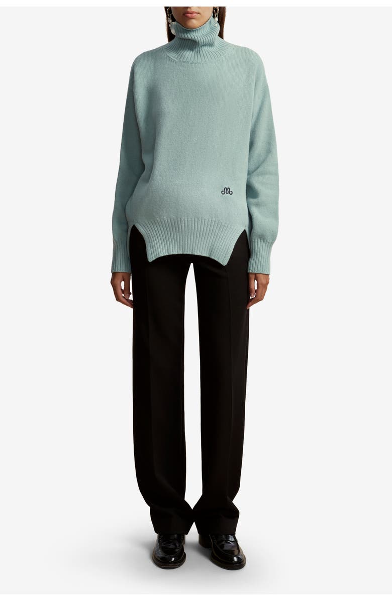 Marina Moscone Funnel Neck Pullover, Alternate, color, Icy Blue