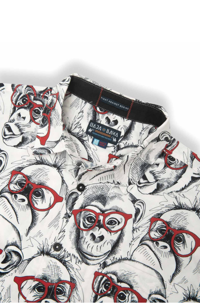 Baja Llama Dr. Yessir - White 7-Seas Button Up, Alternate, color, White